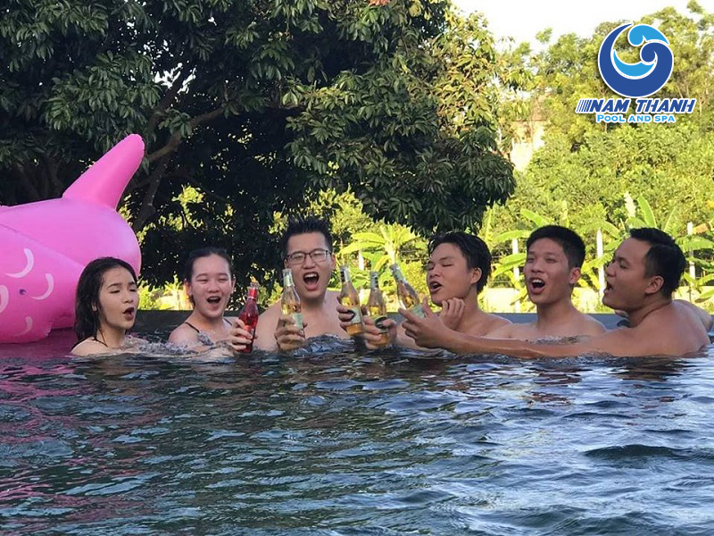 Công trình bể bơi Homestay Yên Bái Garden