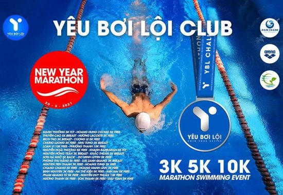 Nam Thành Pool & Sauna đồng hành cùng Yêu bơi lội Club trong giải đấu New year Marathon