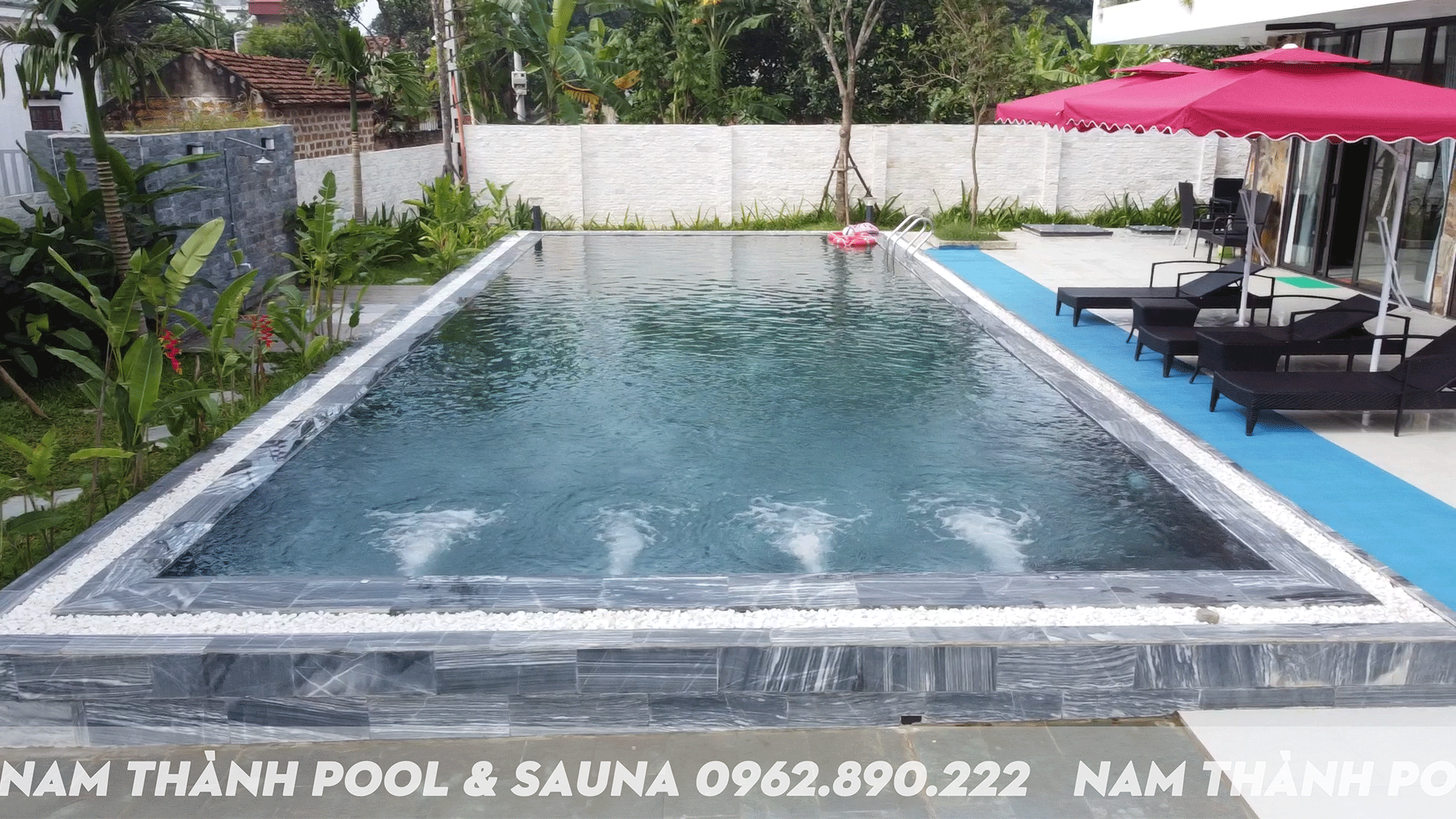 Làm bể bơi trọn gói Homestay Lạc Lạc Villa 16 8