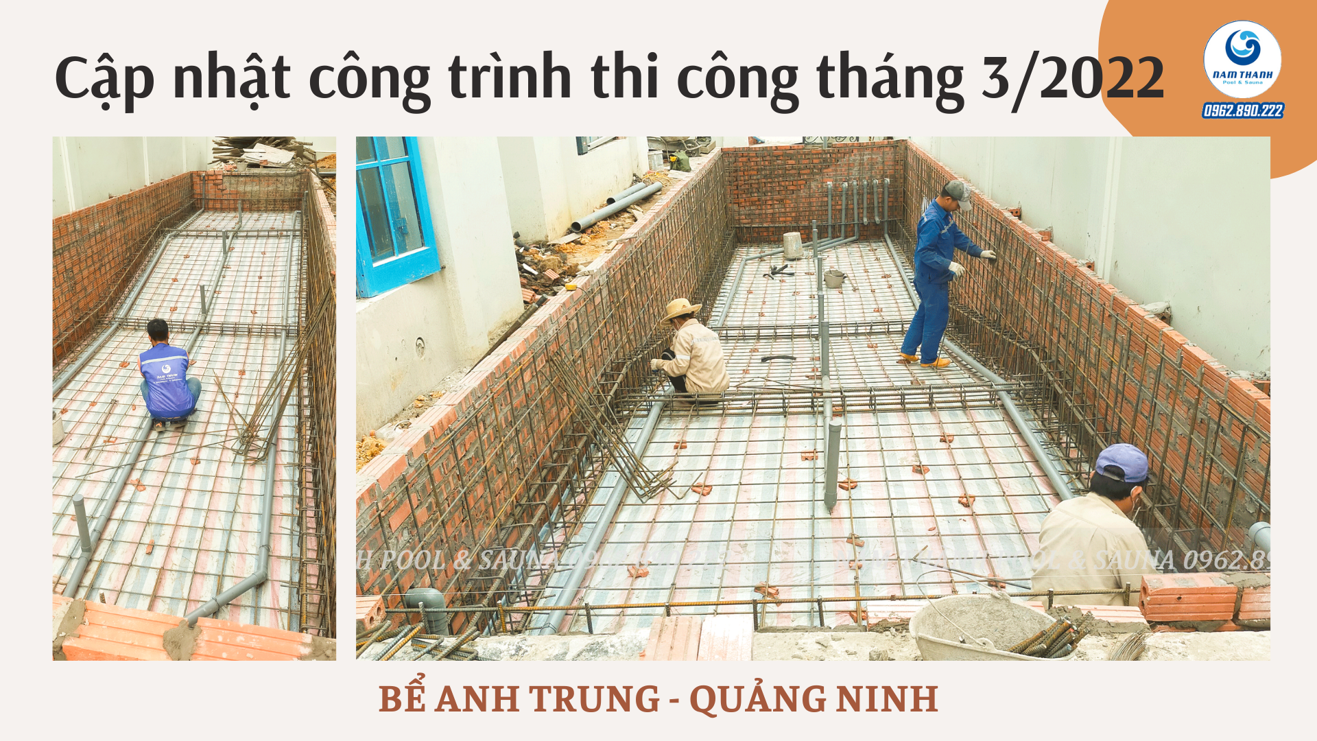 Cập nhật tiến độ 1 số công trình bể bơi tháng 12/2021 tại Nam Thành 19 4