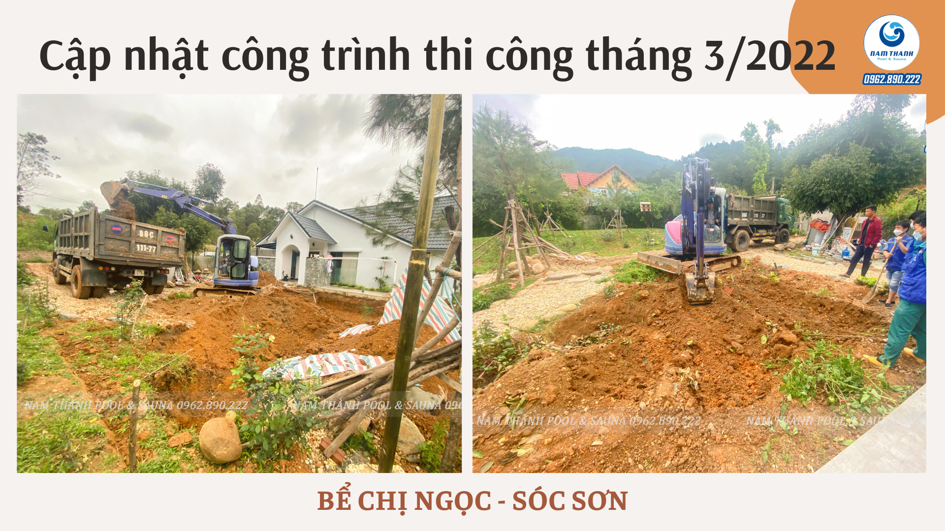 Cập nhật tiến độ 1 số công trình bể bơi tháng 12/2021 tại Nam Thành 17 6