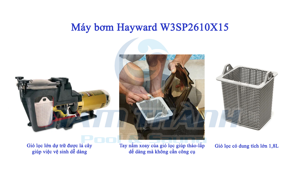 Máy bơm bể bơi Hayward W3SP2610X15 1.5HP