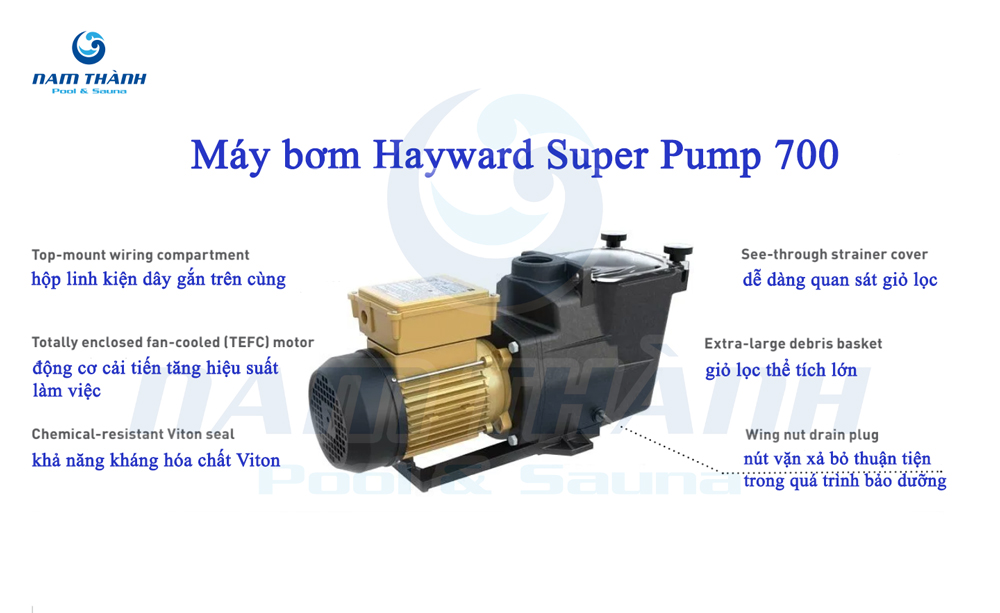 Máy bơm hồ bơi Hayward Super Pump 700 1HP