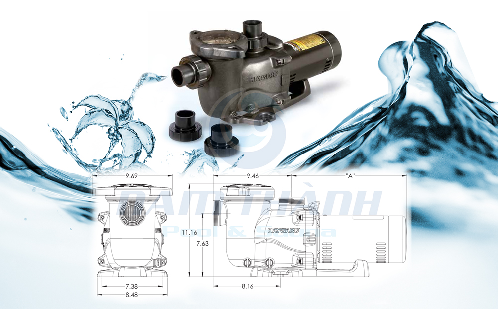 Máy bơm tuần hoàn nước hồ bơi Hayward W3SP2307X10 MaxFlo XL 3 may bom nuoc hayward w3sp2307x10 maxflo xl 243