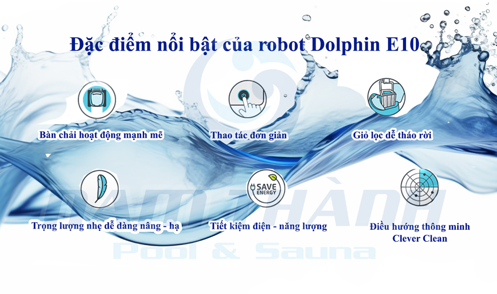 Robot bể bơi Dolphin E10