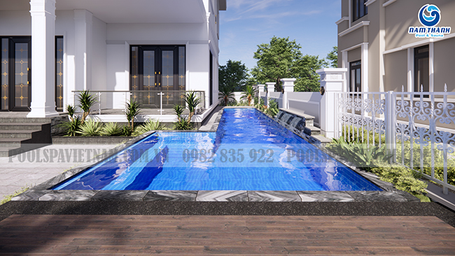 Dự án bể bơi gia đình anh Thạch tại Tuần Châu, Quảng Ninh 11 Dự án bể bơi gia đình anh Thạch tại Tuần Châu, Quảng Ninh