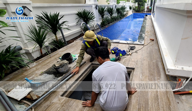 Dự án bể bơi gia đình anh Thạch tại Tuần Châu, Quảng Ninh 17 Dự án bể bơi gia đình anh Thạch tại Tuần Châu, Quảng Ninh