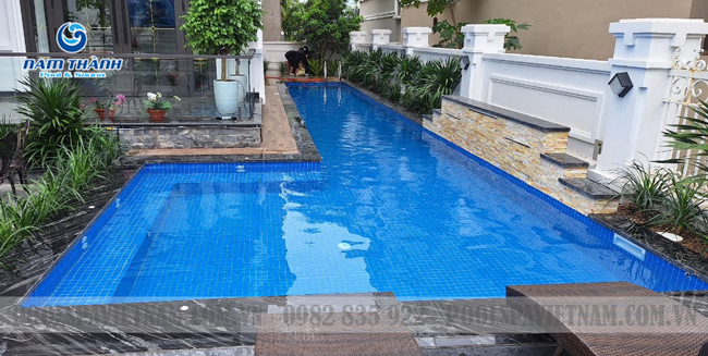 Dự án bể bơi gia đình anh Thạch tại Tuần Châu, Quảng Ninh 18 du an be boi gia dinh anh thach tai tuan chau quang ninh6