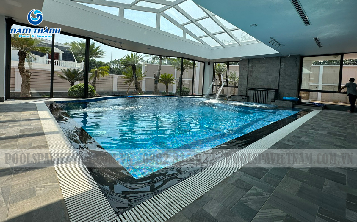 Dự án bể bơi gia đình trong biệt thự rộng 2000m2 tại Tuyên Quang