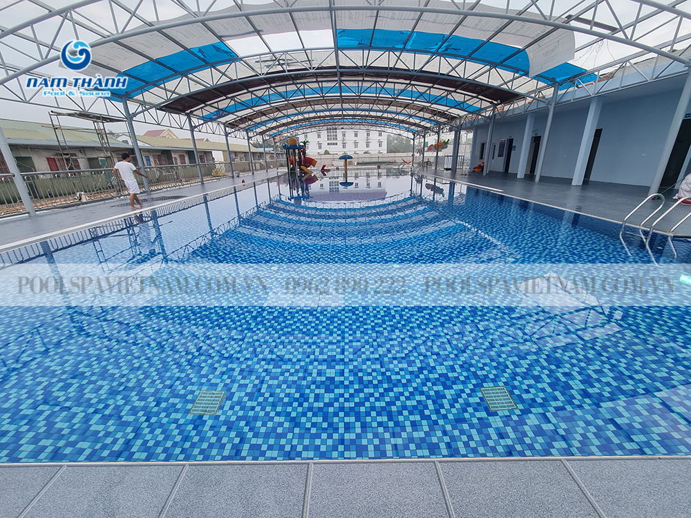 Cập nhật tiến độ công trình và hoàn thiện bể bơi kinh doanh Quý 2 năm 2024