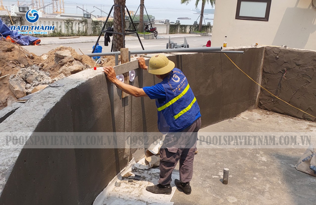 Dự án bể bơi gia đình anh Khoa tại Hạ Long, Quảng Ninh 10 du an be boi gia dinh anh khoa tai ha long quang ninh8