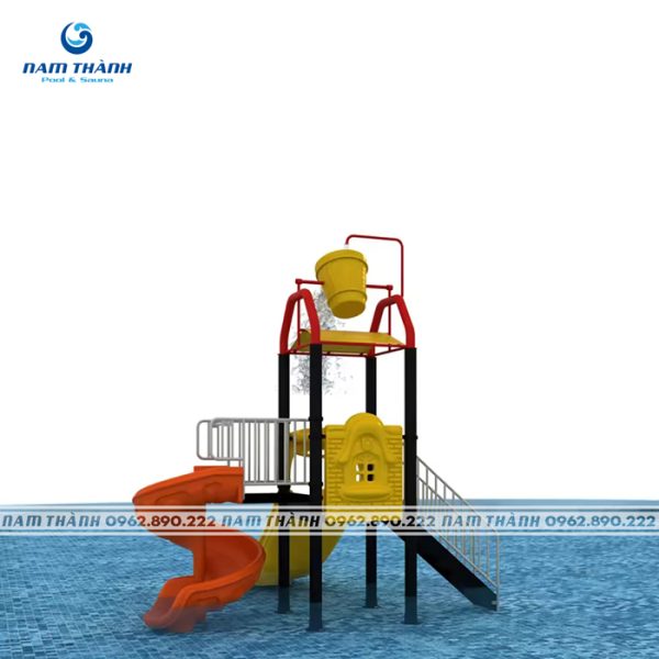 Cầu trượt hồ bơi 3 làn - JQ2203