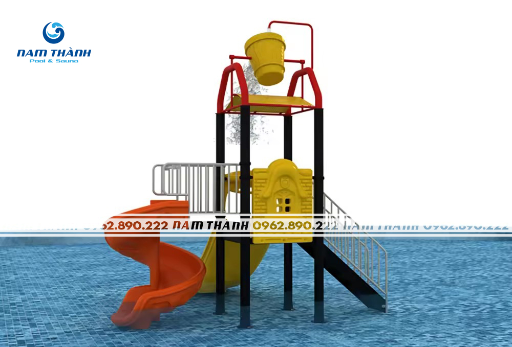 Cầu trượt hồ bơi 3 làn - JQ2203