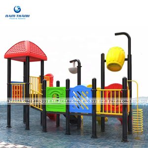 Cầu trượt nước bể bơi 3 làn - GD004