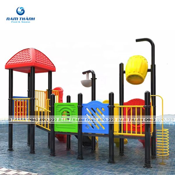 Cầu trượt nước bể bơi 3 làn - GD004