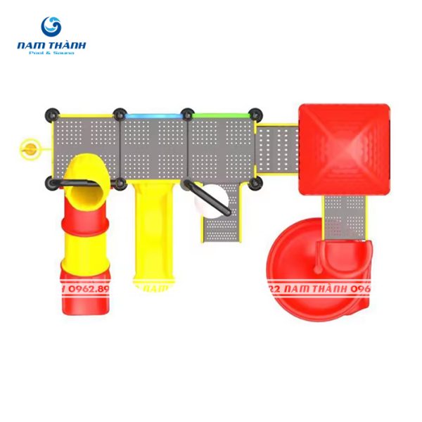 Cầu trượt nước bể bơi 3 làn - GD004