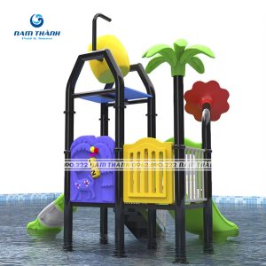 Cầu trượt nước cây xanh 2 làn cho bể bơi - CS29