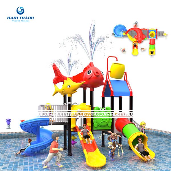 Cầu trượt nước thủy cung cho bể bơi - MKS4