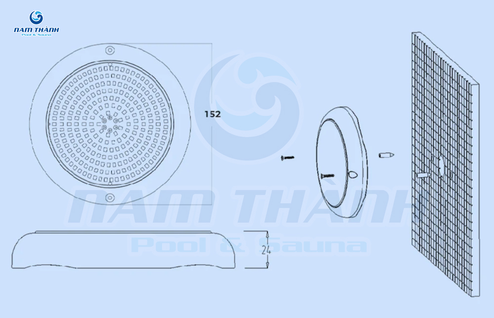 den led be boi poolux pl rf152 18w 1