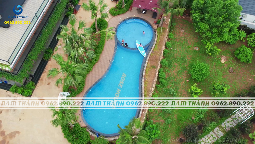 Dự án bể bơi homestay tại Rose House Ba Vì, Hà Nội
