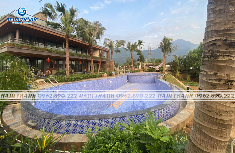 Dự án bể bơi homestay tại Rose House Ba Vì, Hà Nội