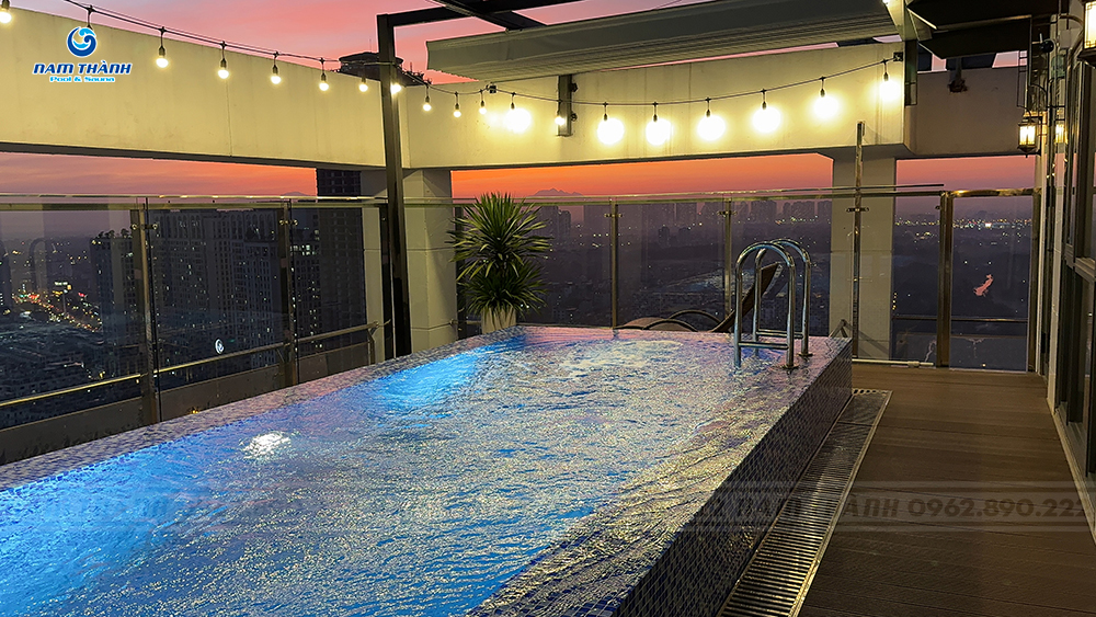 Dự án bể bơi gia đình mang phong cách Indochine tại TSQ Euroland Mỗ Lao, Hà Đông