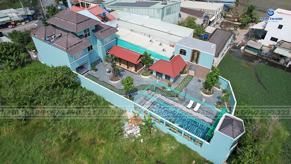 Dự án hồ bơi biệt thự hiện đại độc đáo tại Đức Hòa, Long An