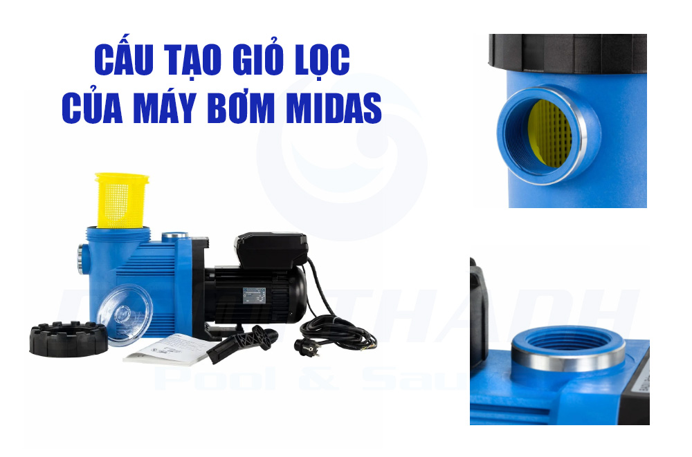 Máy bơm bể bơi Midas Badu Prime Eco VS 11 may bom be boi midas badu prime eco vs 6