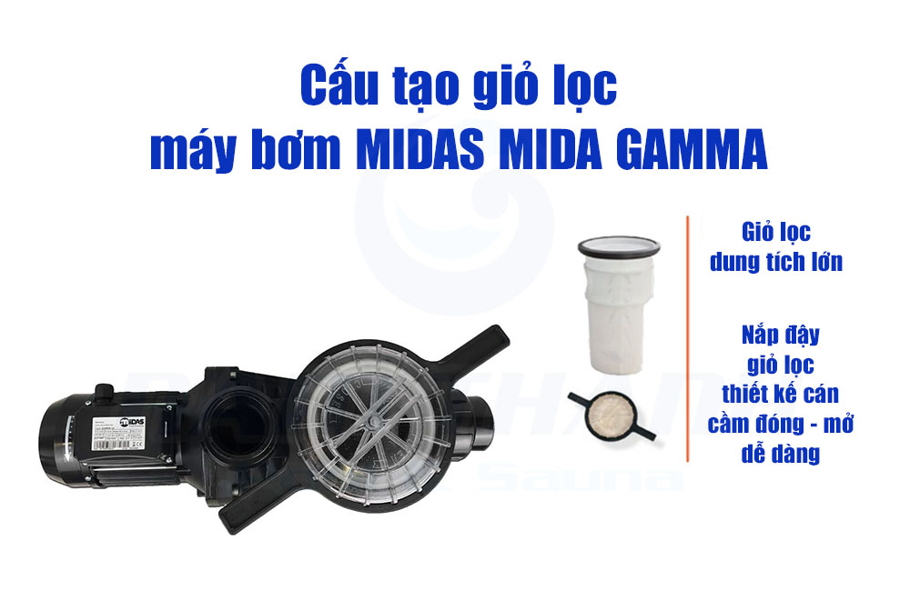 Máy bơm bể bơi Midas Mida Gamma 5 may bom be boi midas mida gamma 5